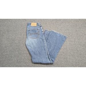 Vtg Abercrombie & Fitch Jeans Mens 28x32 Blue 90s Flare Y2K Button Fly USA Made